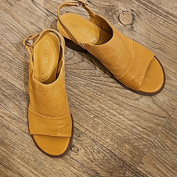 Chelsea & Violet Shoes - Chelsea & Violet Mustard Yellow Sandals